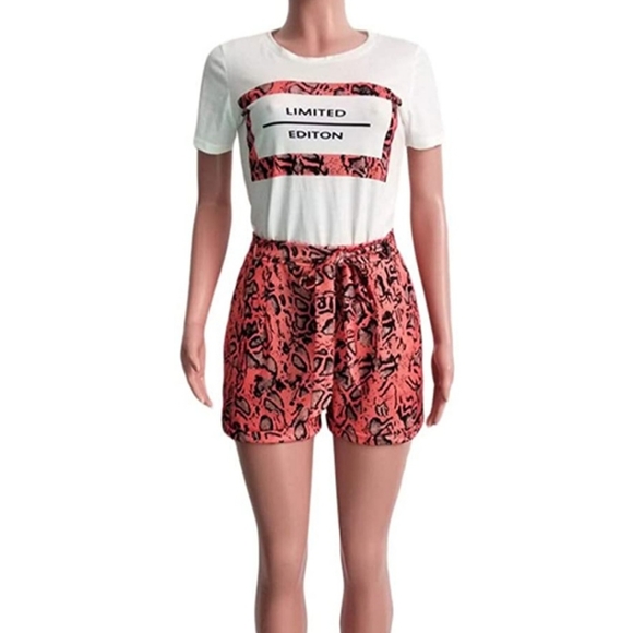 Snakeskin print short set - Picture 2 of 2